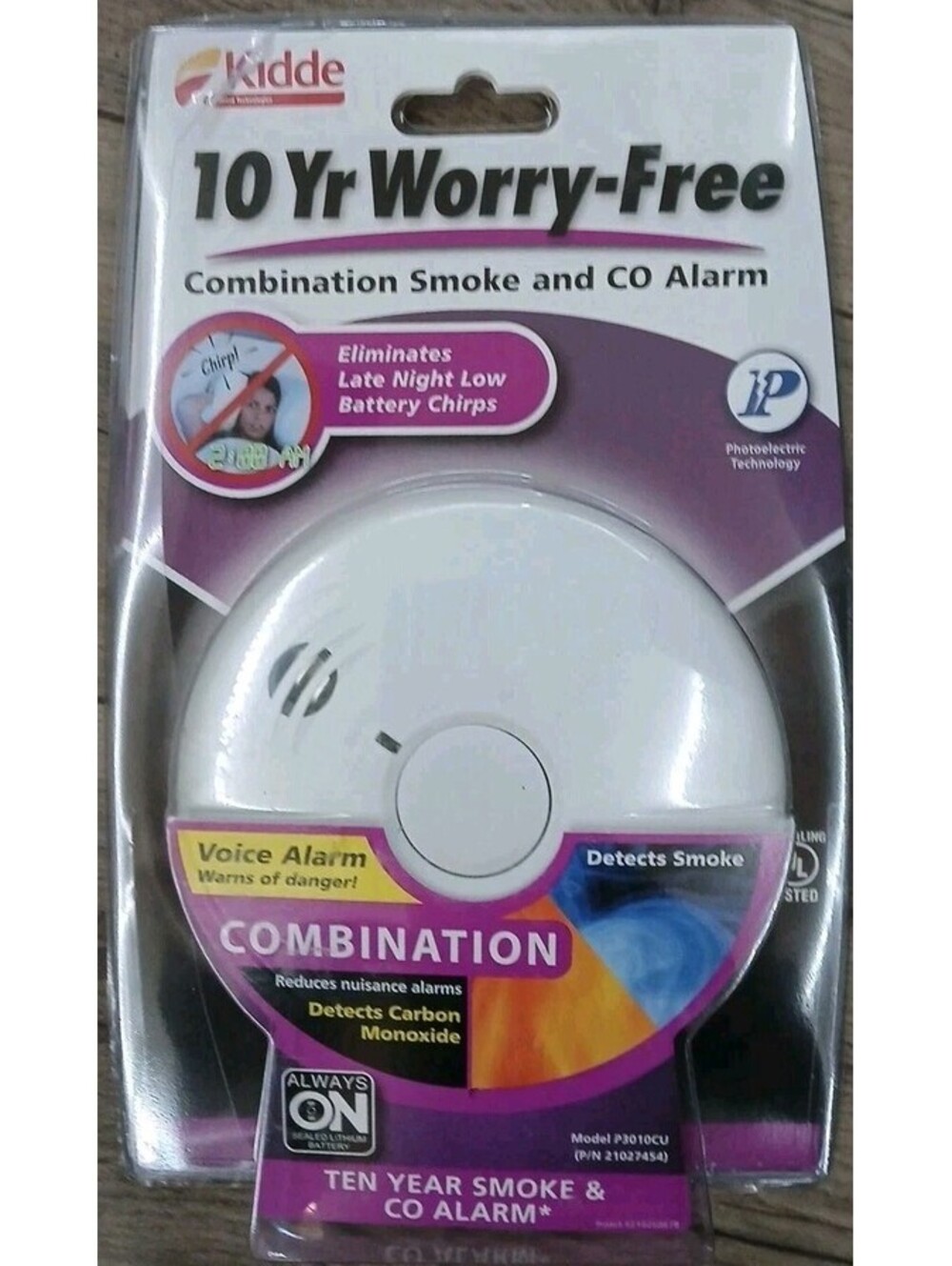 Kidde - 10 Yr Combination Smoke & CO Alarm - Open and Tested - See Description